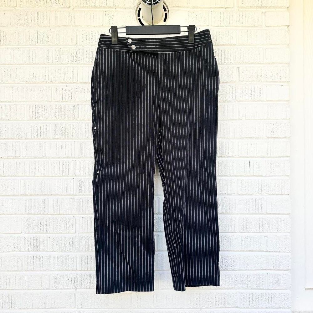 Lauren by Ralph Lauren Y2K Black Pinstripe Pants
